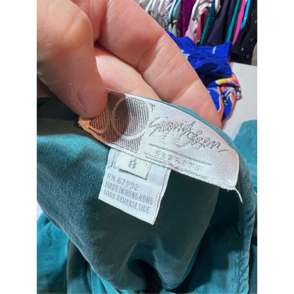 Vintage Sigrid Olsen Secrets Women's Button Down LS Silk Top Blue‎ Size 8 - Picture 16 of 16